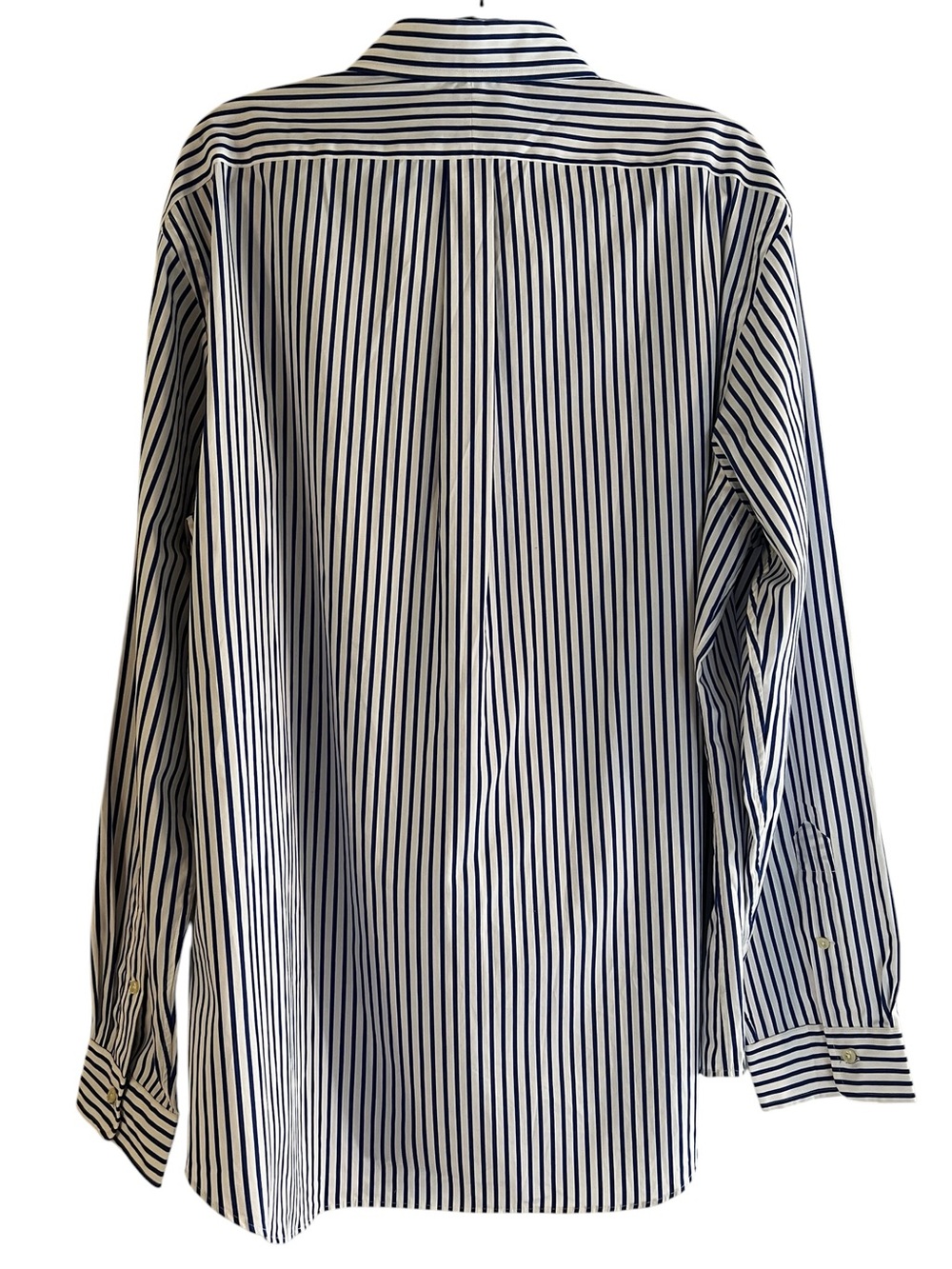 Ralph Lauren 100% Cotton Navy & White Stripe Button-Down Dress Casual Shirt-XXL - Picture 2 of 8